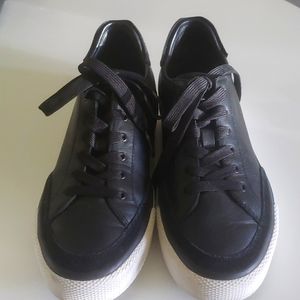 rag & bone black leather sneakers